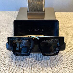 Versace Logo Cut-Out Acetate Sunglasses